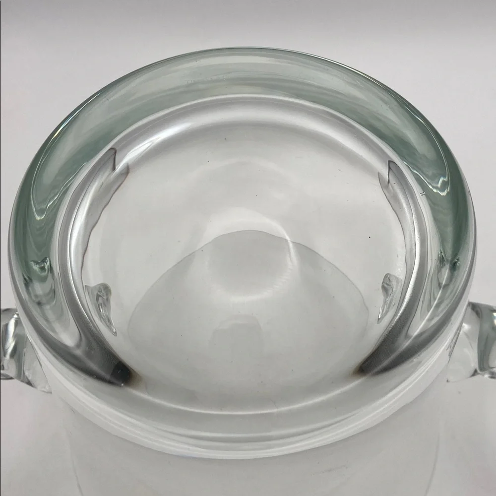 Tiffany & Co. Crystal Scroll Handle Ice Bucket